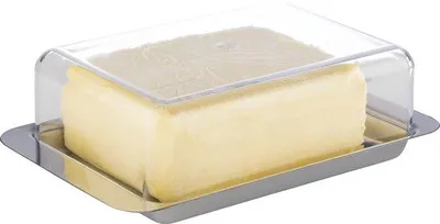 Obrázok produktu pre Maselnica Unyqoos® z nehrdzavejúcej ocele s plastovým viečkom na každodenné použitie