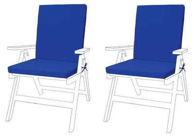 Produktbild von Gartenstuhlkissen – Wasserabweisendes Sitzkissen mit Komfortfüllung, Befestigungsbändern und Elastikband – Stuhlauflage für Garten, Terrasse und Balkon - 2 Stück