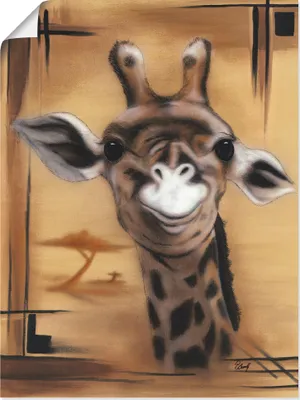 Produktbild von ARTland Poster Giraffe Größe: 45x60 cm