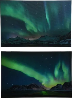 Zdjęcie produktu dla Obraz zorzy polarnej 58x4x38cm