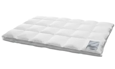Produktbild von HANSKRUCHEN Diamant Daunendecke 155x220 cm Leicht waschbar Allergiker Bettdecke Gänsedaunen 100% atmungsaktiv Kassettendecke weiß