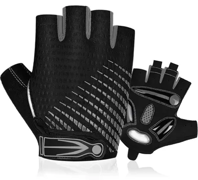Imagen del producto de Guantes para bicicleta con gel amortiguador, antideslizantes, de media punta, talla XL, para deportes al aire libre