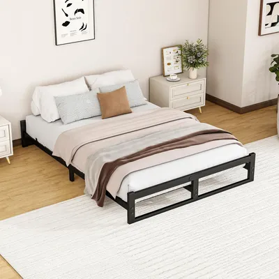 Zdjęcie produktu dla Solidchoice - Stelaż łóżka 140 x 190 cm z metalowym stelażem