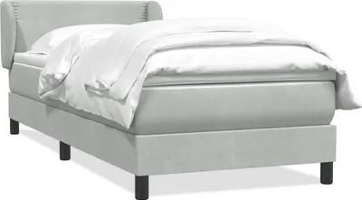 Immagine prodotto di Giroletto a Molle con Materasso Grigio Chiaro 80x220 cm Velluto