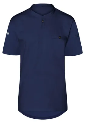 Image de Karlowsky - Veste de cuisine « Performance » pour hommes - Travail à manches courtes FK1709 (L) (bleu marine)