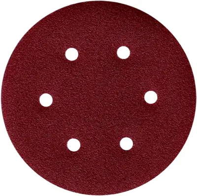 Image de Papier abrasif de 150 mm, avec 6 trous, en lot de 100, grain 100, pour ponceuses excentriques