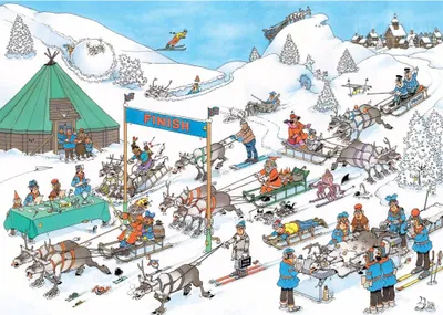 Produktbild von Jan van Haasteren - Rentier - Rennen - 500 Teile, 500 Stück(e), Humor, 15 Jahr(e)