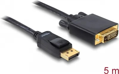 Produktbild von Delock - DVI-Kabel - DisplayPort (M) zu DVI-D (M) - 5 m - Daumenschrauben