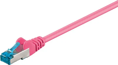 Produktbild von CAT 6A Patchkabel, S/FTP (PiMF), magenta Kupferleiter (CU), halogenfreier Kabelmantel (LSZH)