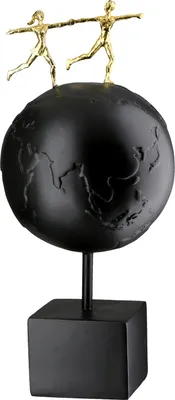 Immagine prodotto di GILDE Scultura Coppia intorno al mondo nero H. 33,5 cm, 61414