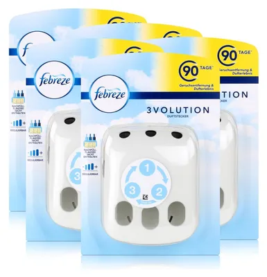 Produktbild von Febreze 3Volution Duftstecker für Nachfüllflakons  - Regulierbar (5er Pack)