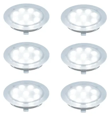 Image de Ensemble de spots encastrables spéciaux Paulmann, pour sol, IP67, carrés, culot GU10, 3,5W, 230V, 108x108mm, en acier inoxydable/métal