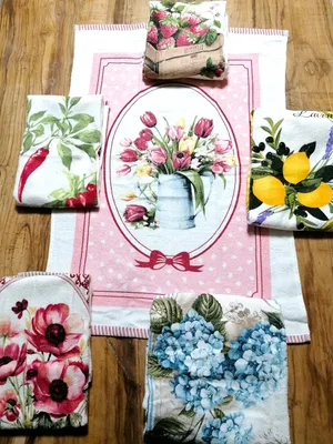 Productafbeelding van Omgoods - Katoenen Keukenhanddoeken Set van 6 - 50 x 70 cm met Ophanglus