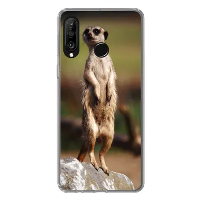 Produktbild von MuchoWow® Handyhülle Schutzhülle Hülle für Huawei P30 Lite Erdmännchen - Tier - Spiel Silikon Softcase Handy Hülle - Handyhülle