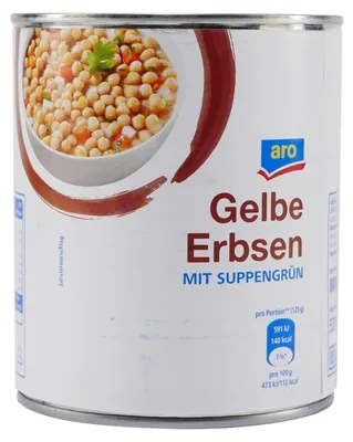 Produktbild von aro Gelbe Erbsen -mit Suppengrün- (12 x 800g)