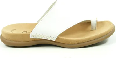 Produktbild von Gabor 03-700 Schuhe Damen Pantoletten Zehentrenner, Schuhgröße:40, Farbe:Weiß
