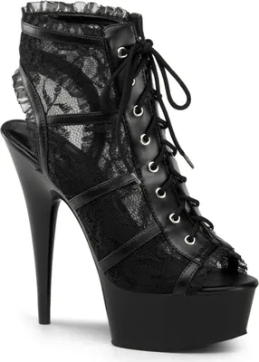 Produktbild von DELIGHT-696LC Damen Booties von Pleaser, Schwarz EU 36, US 6