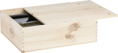 Produktbild von Holzkiste | 3 Flaschen 750 ml | Innenmaß 33,9 x 28,1 x 9,3 | Kiste / Wein- / Bierbehälter | Für Geburtstage, Hochzeiten, Veranstaltungen - ART. TSCO3, 33,9X28,1X9,3