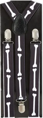 Produktbild von Knochen Hosenträger Skelett Schwarz Weiß Karneval Fasching Halloween Party Anime