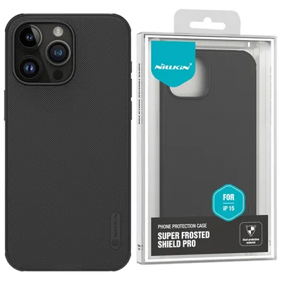 Zdjęcie produktu dla Wzmocnione Etui Do Iphone 15 Pro Max Nillkin Super Frosted Shield Pro - Czarne