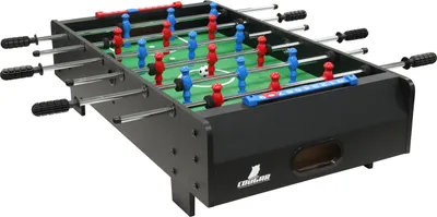 Image de Cougar Mini Babyfoot, 3 Ft | Table De Baby-Foot, Noir | Table De Football Avec 2 Balles Et Compteur De Points Inclus | Baby-Foot D'Intérieur Pour