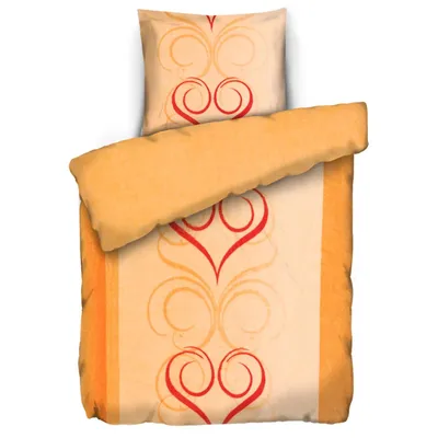 Produktbild von 2-tlg Renforce Bettwäsche 80x80cm 155x220 cm Bettgarnitur Bettbezug Baumwolle Gelb