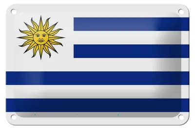 Produktbild von Blechschild Flagge Uruguays 18x12cm Flag of Uruguay Dekoration