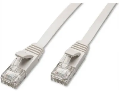 Image de Câble Câble patch CAT 6a pour réseau, LAN et Ethernet 5m blanc
