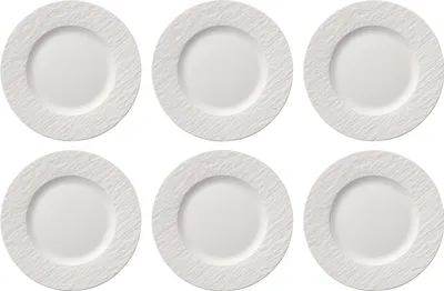 Produktbild von Villeroy & Boch Manufacture Rock blanc Frühstücksteller 22 cm Set6