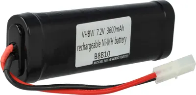 Produktbild von vhbw Akku kompatibel mit Tamiya Stecker für Modellbau (3600mAh, 7,2V, NiMH)