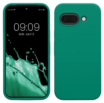 Zdjęcie produktu dla etui na telefon komórkowy kwmobile do Google Pixel 9a, etui do Pixel 9a - silikonowe etui - bezprzewodowe ładowanie - szmaragdowa zieleń