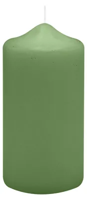 Produktbild von Spitzkopf Stumpen Kerzen Grün 12 x Ø 6 cm, 12 Stück