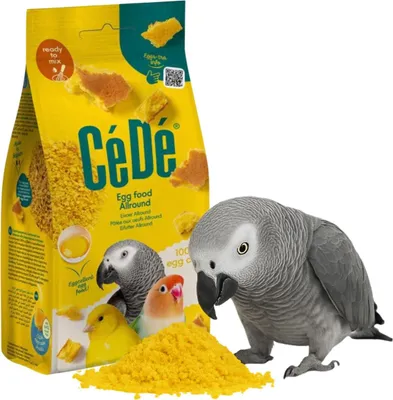 Immagine prodotto di CEDE Allround EGG CAKE Pan di Spagna 120 g - Mangime a base di uova in forma di granella per pappagalli e uccelli