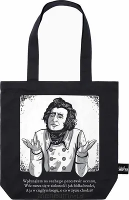 Produktbild von Baumwolltasche schwarz Worauf es im Leben ankommt