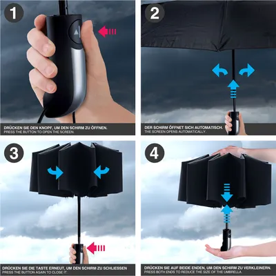 Produktbild von Regenschirm Taschenschirm Schwarz