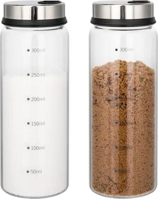 Produktbild von Unyqoos® Gewürzgläser 2er-Set 300 ml – Borosilikatglas Gewürzstreuer mit 3‑fach Drehöffnung und Edelstahl‑Schraubdeckel, platzsparend für Küche & BBQ