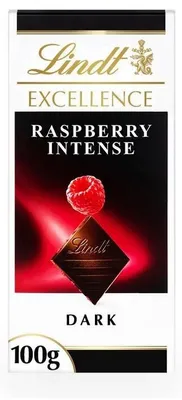 Productafbeelding van Lindt EXCELLENCE Pure chocolade met stukjes framboos, 100g