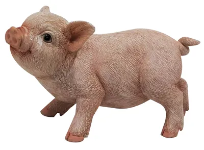 Produktbild von Dehner Dekofigur Ferkel, 19 x 12 x 8.5 cm, Polyresin, rosa
