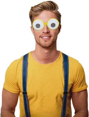 Brille mit Augen, Cat-Eye, Halloween, L, Schwarz/Weiß