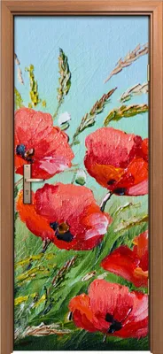 Produktbild von Türposter 80x200 cm Türaufkleber Türtapete Türfolie Klebefolie Natur landschaft Blume Frühling Wiese