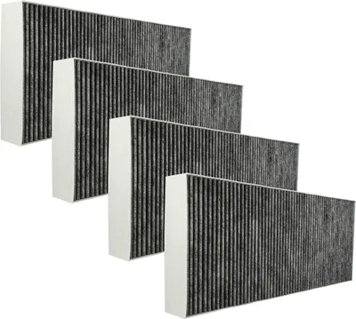 Produktbild von vhbw 4x Aktivkohlefilter kompatibel mit Bosch DHL785C, DHL575C, DHL885C, DRF097A50, DFS098K50, DFS097A51 Dunstabzugshaube - 46 x 19,1 x 5 cm