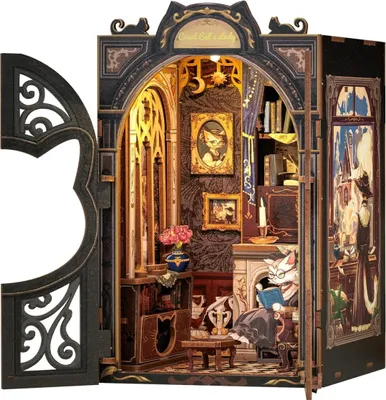 Obrázok produktu pre DIY Book Nook - Count Cat's Study | Puzzle 3D | DIY | Cutebee |