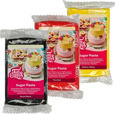 Produktbild von AOS Set | Funcakes Rollfondant 3er Set 750g Deutschland Schwarz+Rot+Gelb