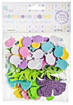 Image de Autocollants en mousse tulipes et papillons 92pcs