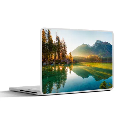 Produktbild von MuchoWow® Laptop Aufkleber Sticker Cover See - Wald - Berge - Natur - Sonne - Landschaft 32.5x23.5 cm - Sticker für Laptop - Selbstklebend