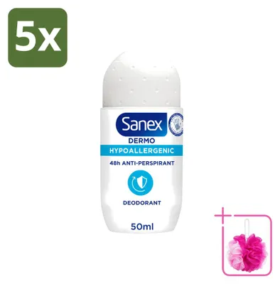 Zdjęcie produktu dla 5 sztuk dezodorantu w sztyfcie Sanex Dermo Protector - hypoalergiczny - 50 ml - zestaw ekonomiczny