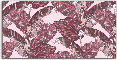 Produktbild von Coloray Acrylbild 140x70  Wandbild Acrylbilder Tropische Palm blätter Bananen Blatt