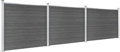 Produktbild von vidaXL Zaunelement Set WPC 526x146 cm Schwarz