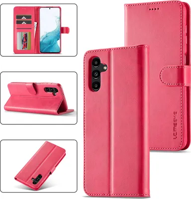 Produktbild von Galaxy A54 5G Hülle, Klapphüllen Brieftasche Leder Magnetverschluss Ständer Schutzhülle für Samsung Galaxy A54 5G Rosa
