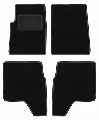 Produktbild von Velours-Fußmatten für Hyundai Galloper 1991-2003 (Geländewagen) – 4-tlg, Schwarz, passgenau – Wielganizator LUX